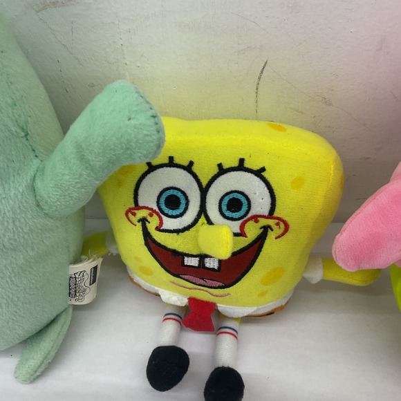 Nickelodeon Spongebob Patrick Plankton Green Stuffed Animal Plush Lot - Picture 3 of 10